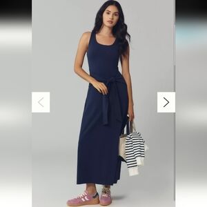 LSPACE x Anthropologie Tie-Waist Maxi Dress xs midnight blue